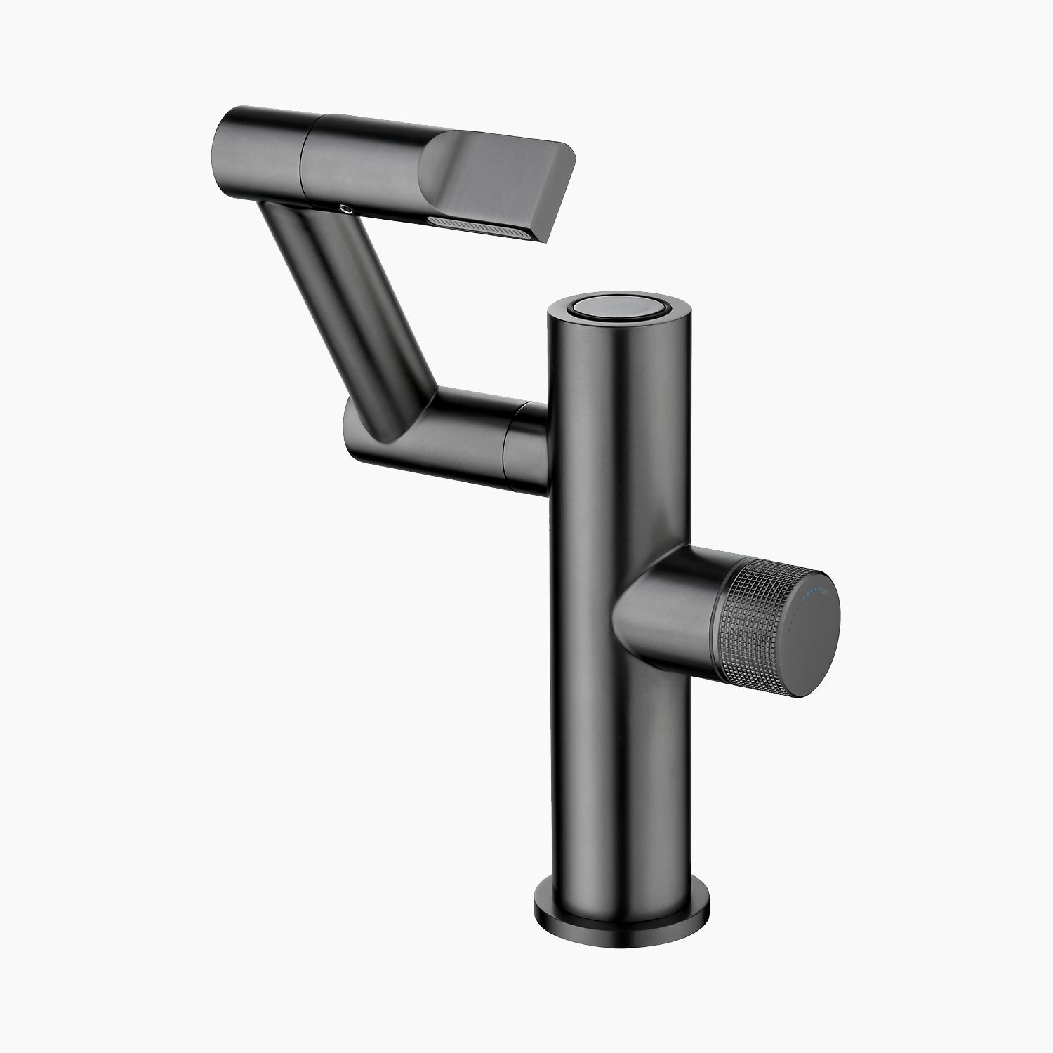 BF2201-2, Lefton Single-Hole Rotatable Faucet with Temperature Display