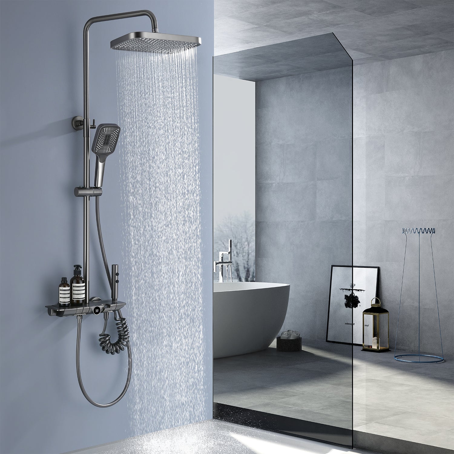 Lefton All-In-One Shower System with Temperature Display and 4 Water Outlet Modes-SST2204