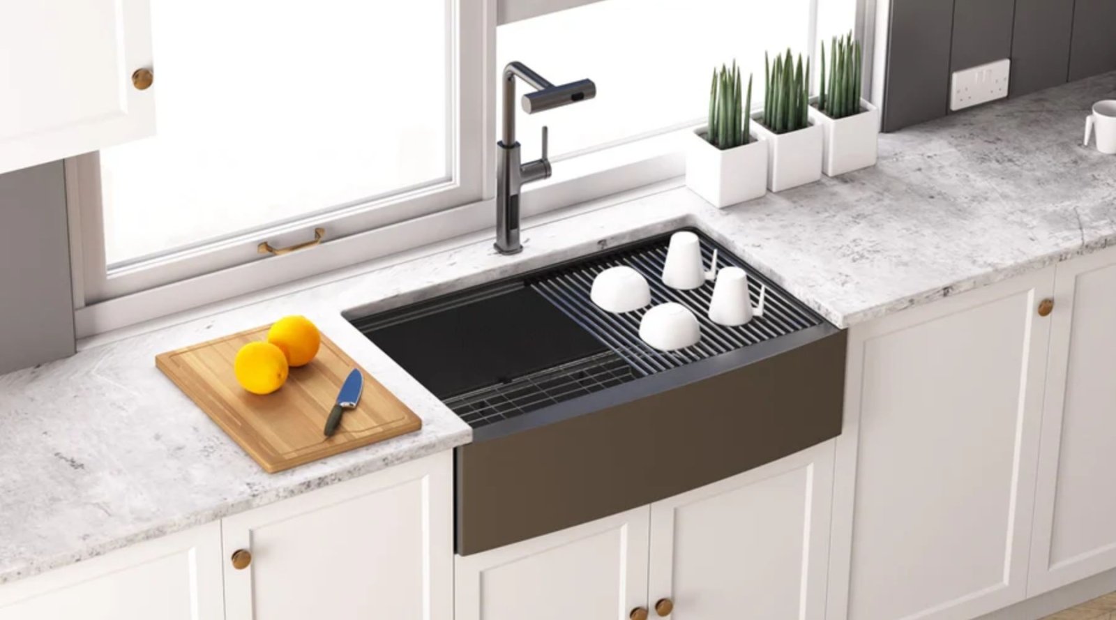 How to Choose the Best Material for Your Farmhouse Kitchen Sink - Lefton Home