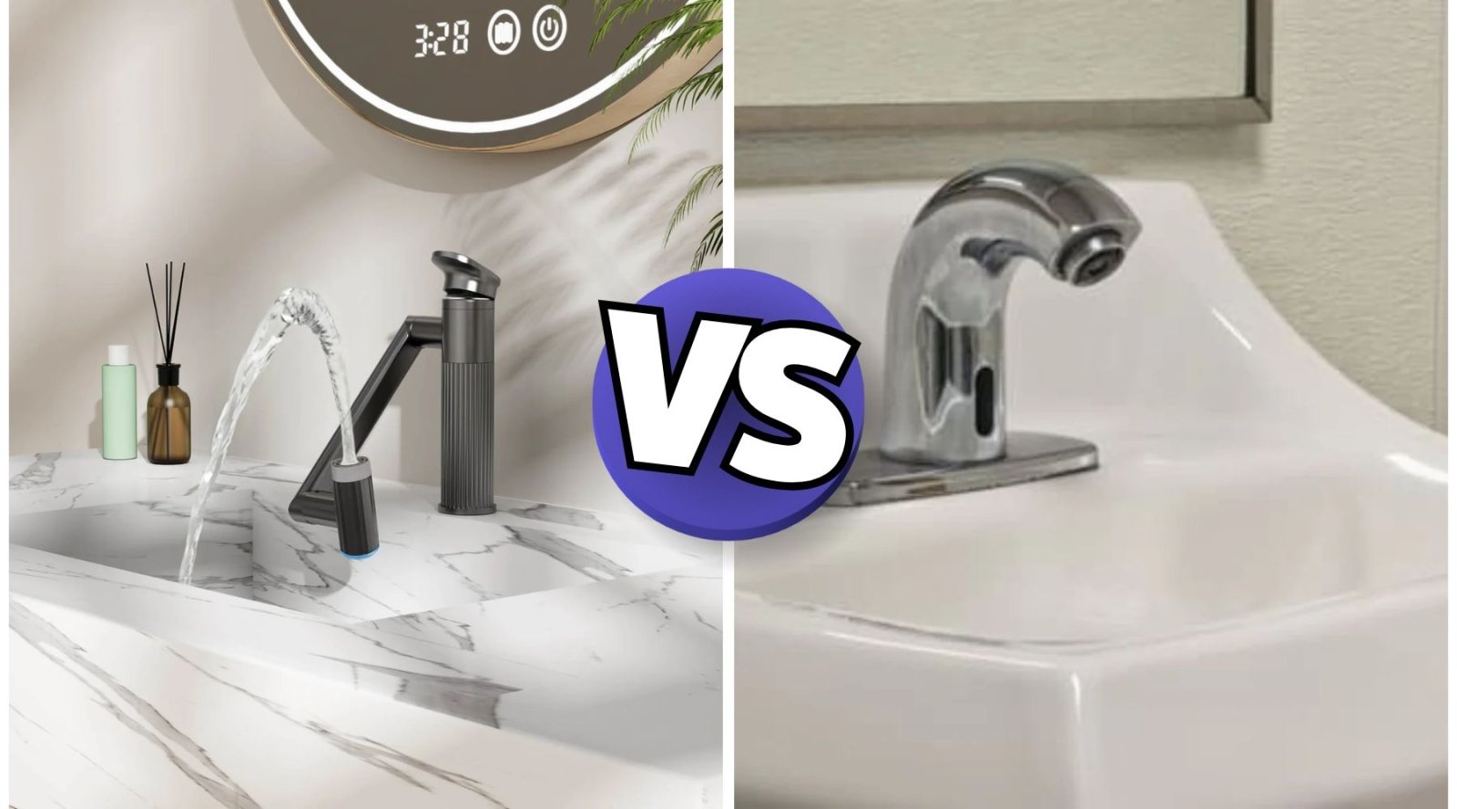 Lefton vs Traditional Single Hole Bathroom Faucet - Lefton Home
