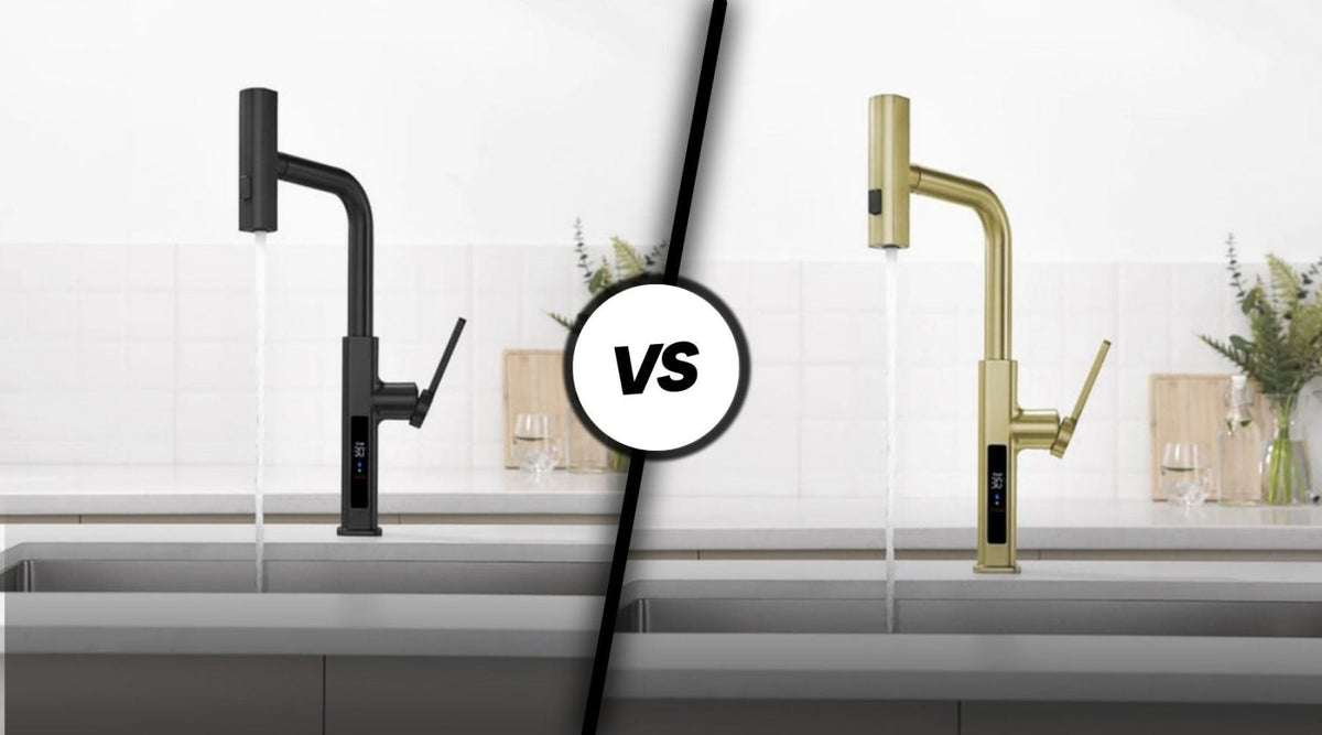 The Ultimate Showdown: Matte Black vs Brushed Gold Faucet Finishes - Lefton Home