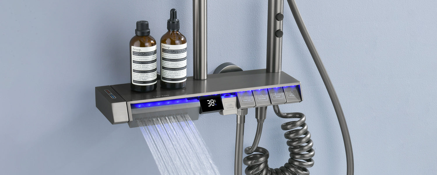 Smart Piano Key Design Thermostatic Shower Systems