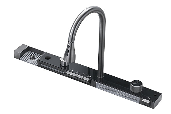 Pull-out & Waterfall Faucet (with glass rinser, water purifier faucet)