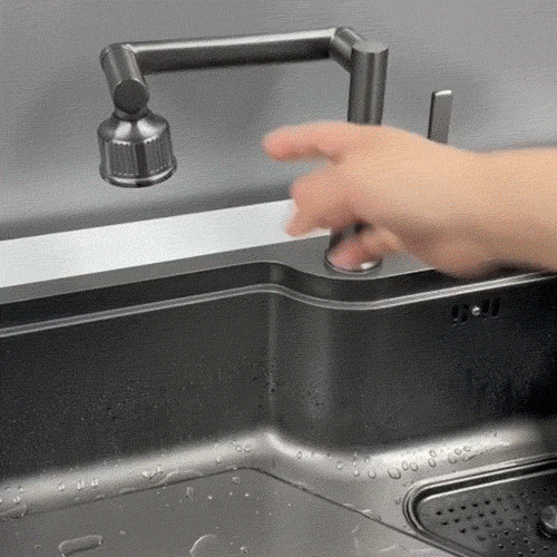 Grifo para fregadero de cocina giratorio de un solo orificio moderno Lefton – Lefton Home