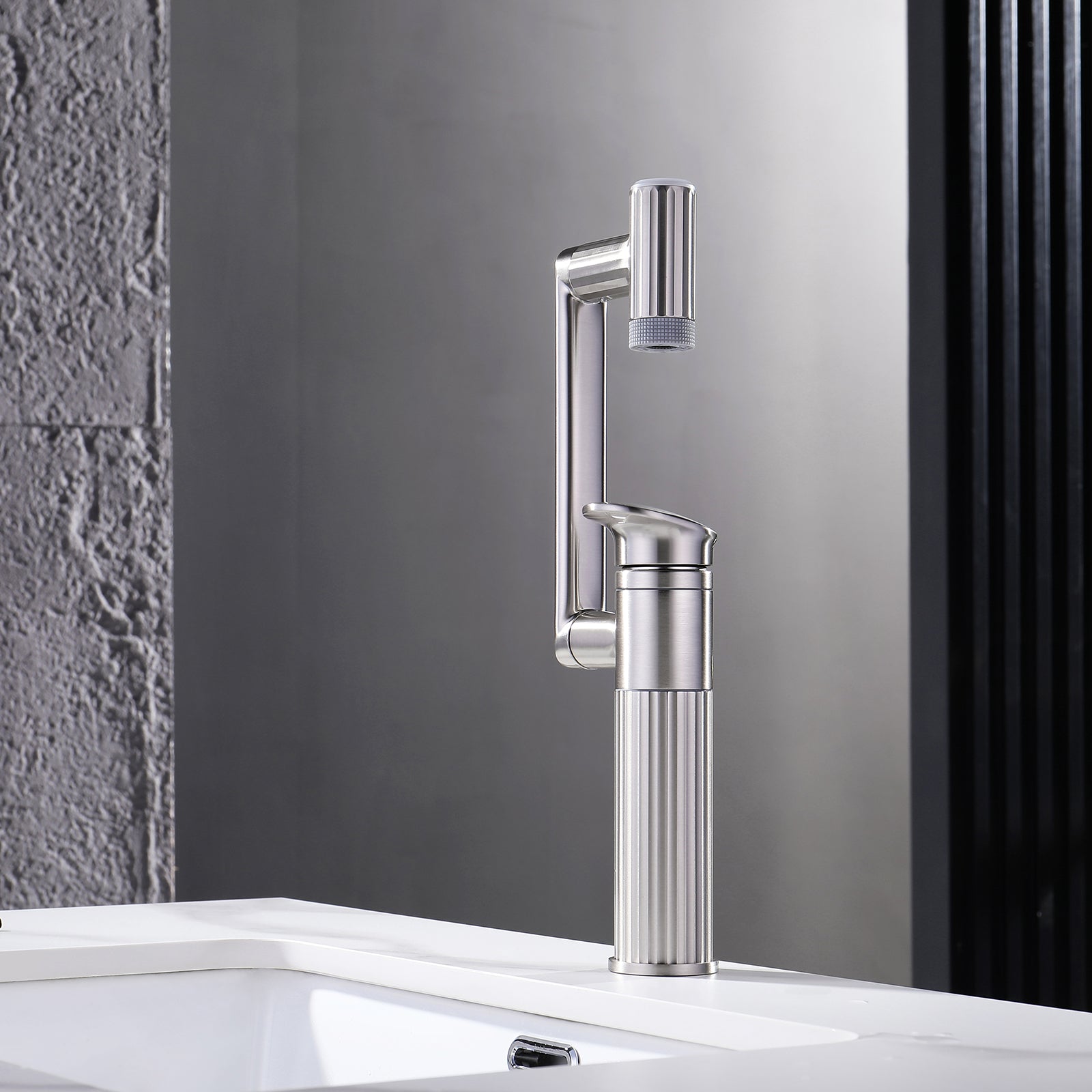 Lefton 1080° Rotatable Single - Hole Bathroom Faucet With Temperature Display - BF2208 - PRO - Bathroom Faucets - Lefton Home