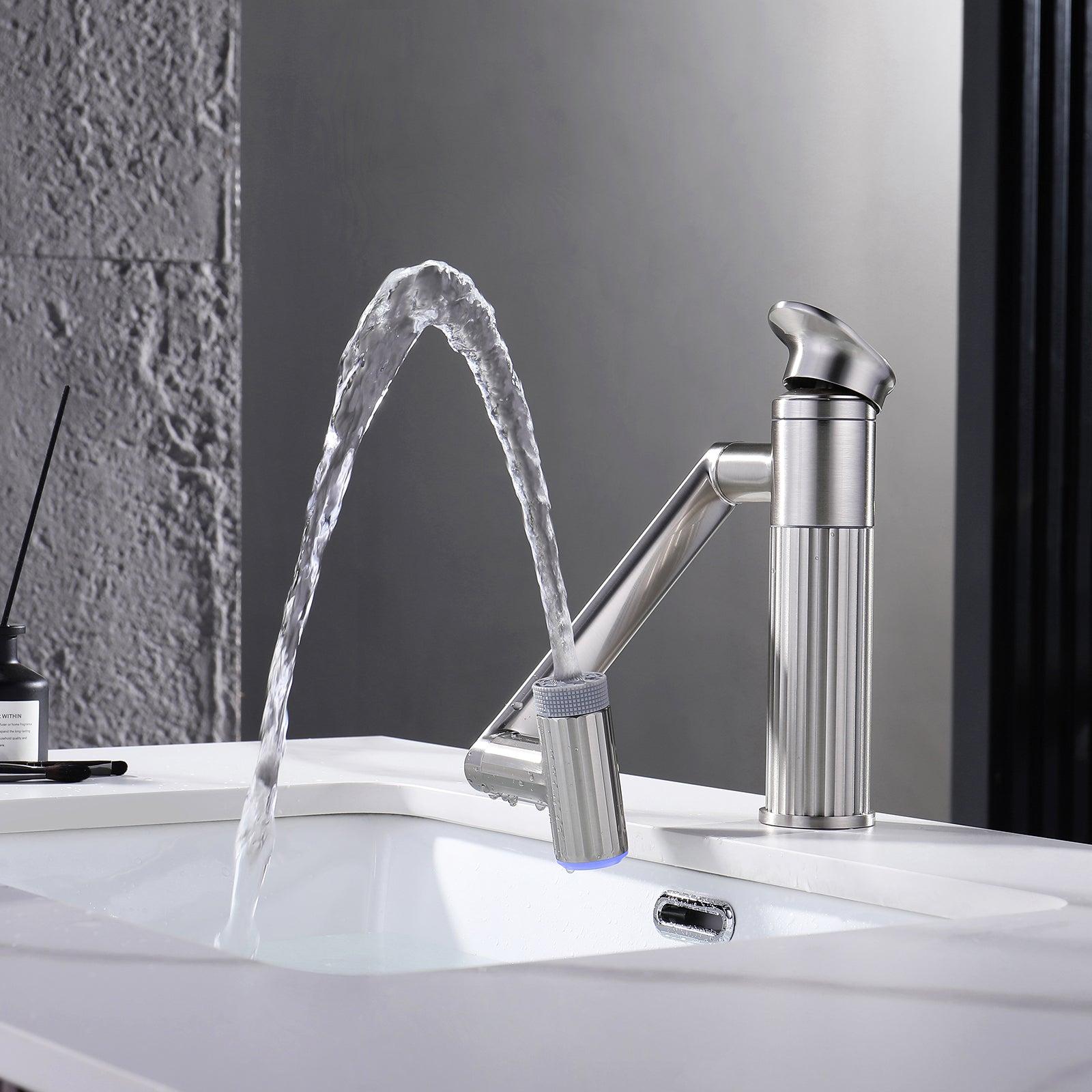 Lefton 1080° Rotatable Single - Hole Bathroom Faucet With Temperature Display - BF2208 - PRO - Bathroom Faucets - Lefton Home