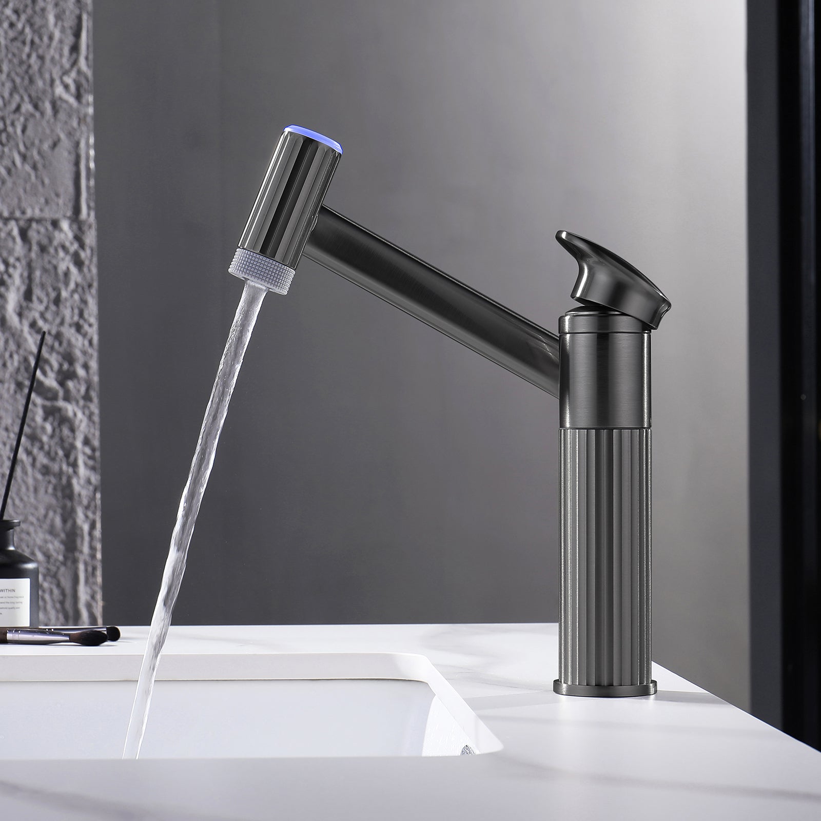 Lefton 1080° Rotatable Single - Hole Bathroom Faucet With Temperature Display - BF2208 - PRO - Bathroom Faucets - Lefton Home