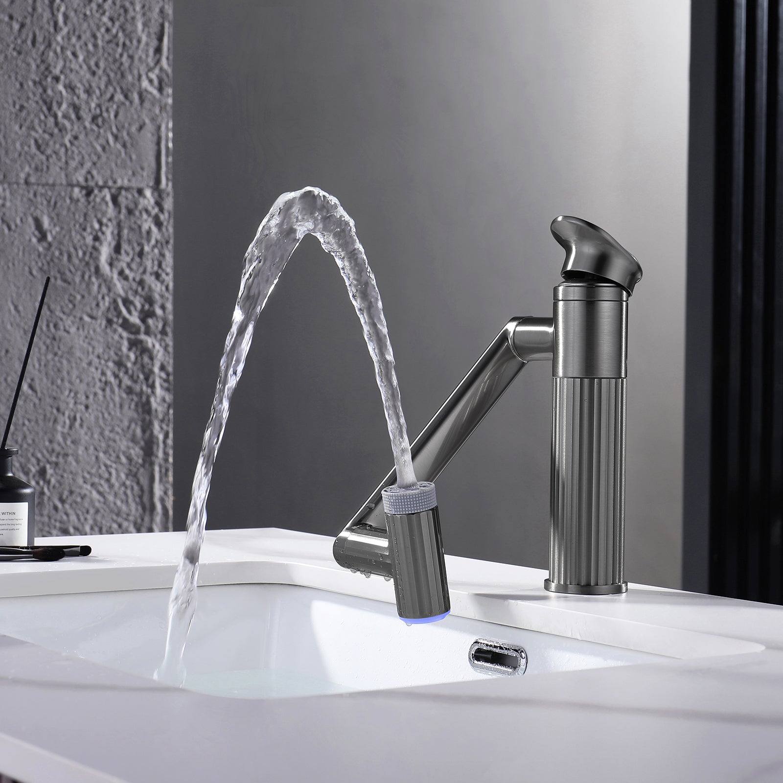 Lefton 1080° Rotatable Single - Hole Bathroom Faucet With Temperature Display - BF2208 - PRO - Bathroom Faucets - Lefton Home