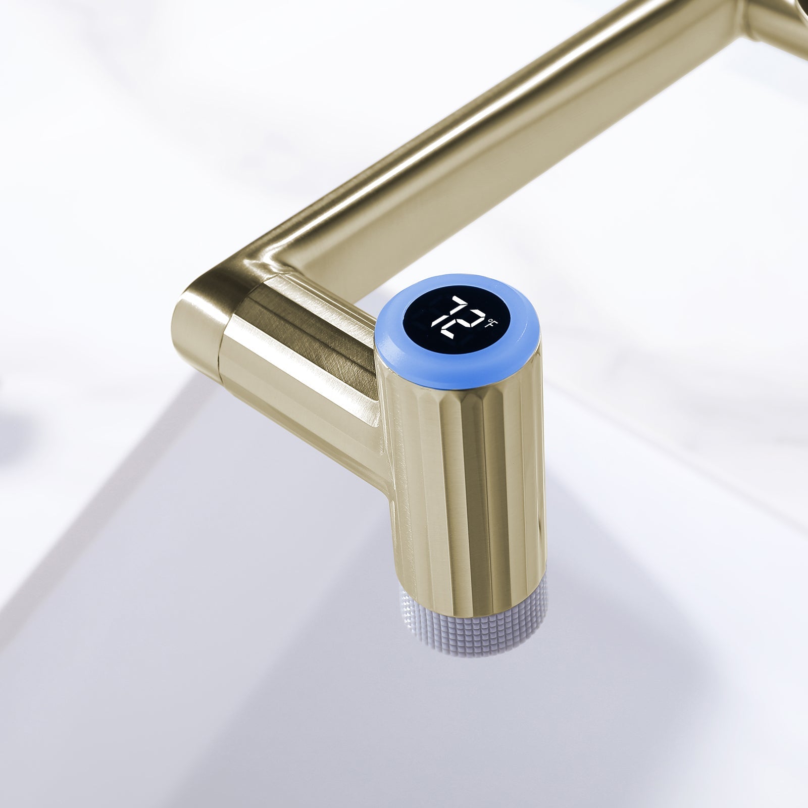 Lefton 1080° Rotatable Single - Hole Bathroom Faucet With Temperature Display - BF2208 - PRO - Bathroom Faucets - Lefton Home