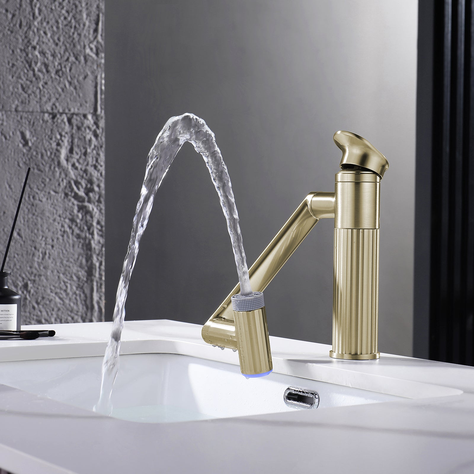 Lefton 1080° Rotatable Single - Hole Bathroom Faucet With Temperature Display - BF2208 - PRO - Bathroom Faucets - Lefton Home