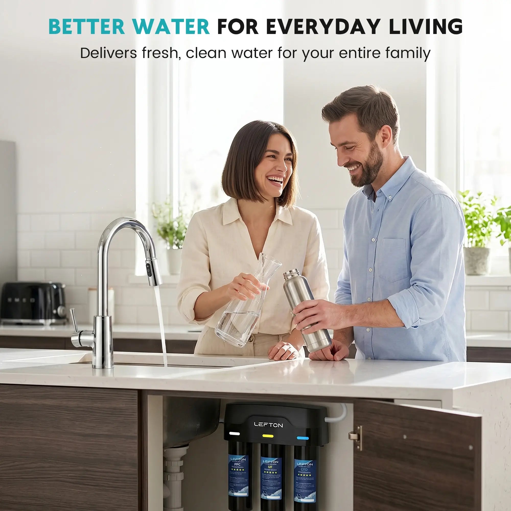 Lefton 3-Stage Ultra Filtration Undersink Water Filter System-WF01-Lefton Home