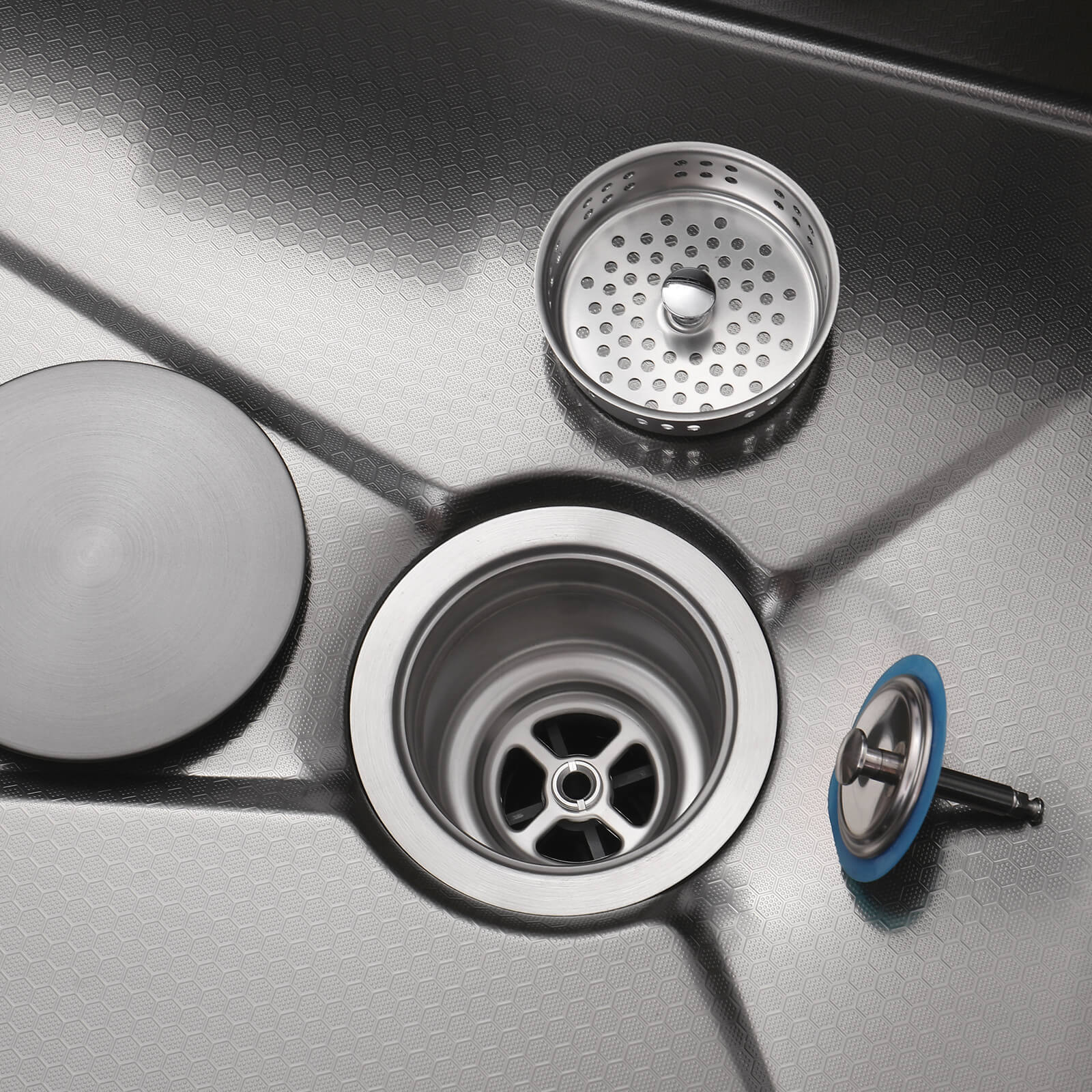 Lefton 33"x22" Stainless Steel Workstation Kitchen Sink with Pull - out Faucet & Digital Display - KS2207L - PRO - Kitchen Sinks - Lefton Home