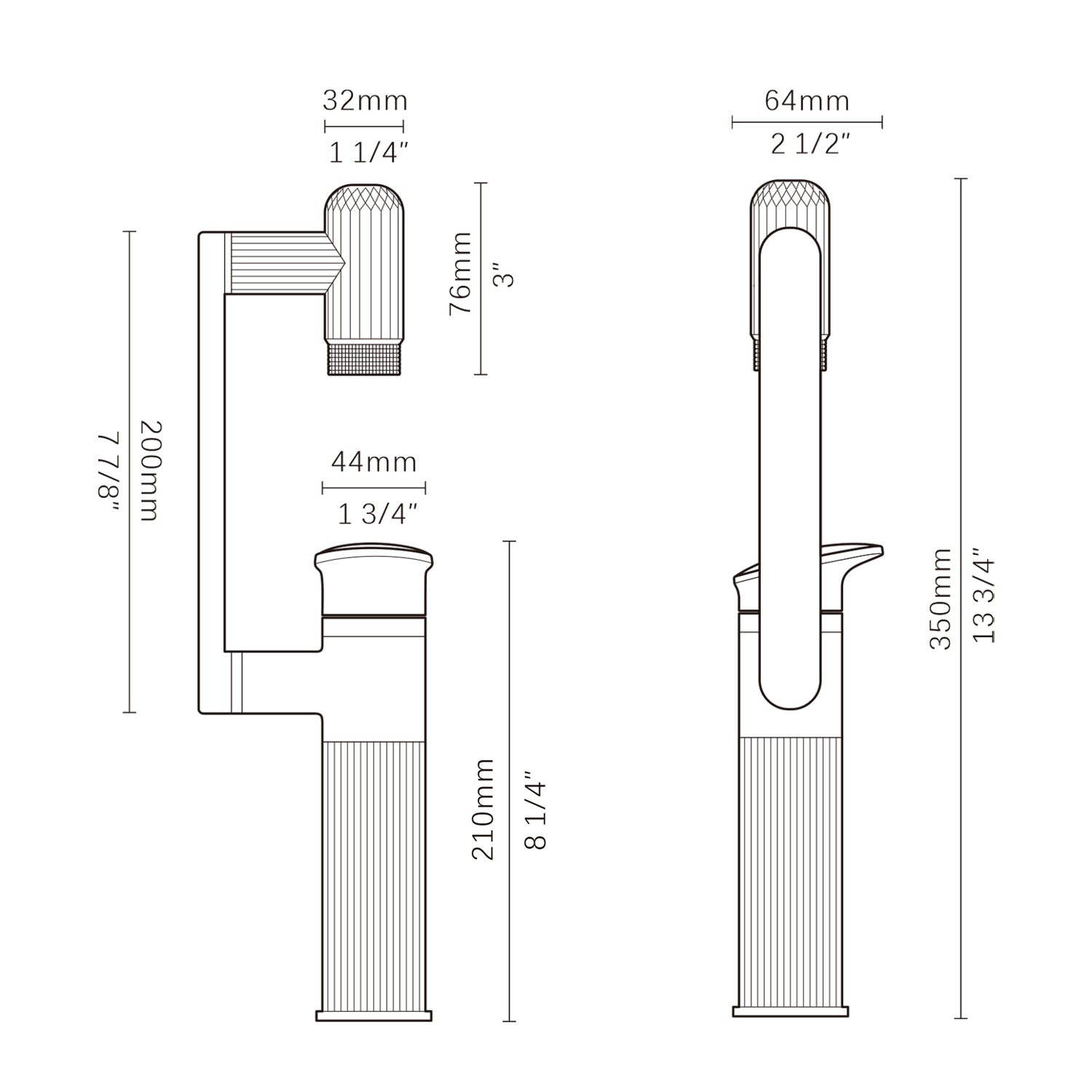 Lefton 360° Rotatable Single - Hole Faucet - BF2208 - Bathroom Faucets - Lefton Home