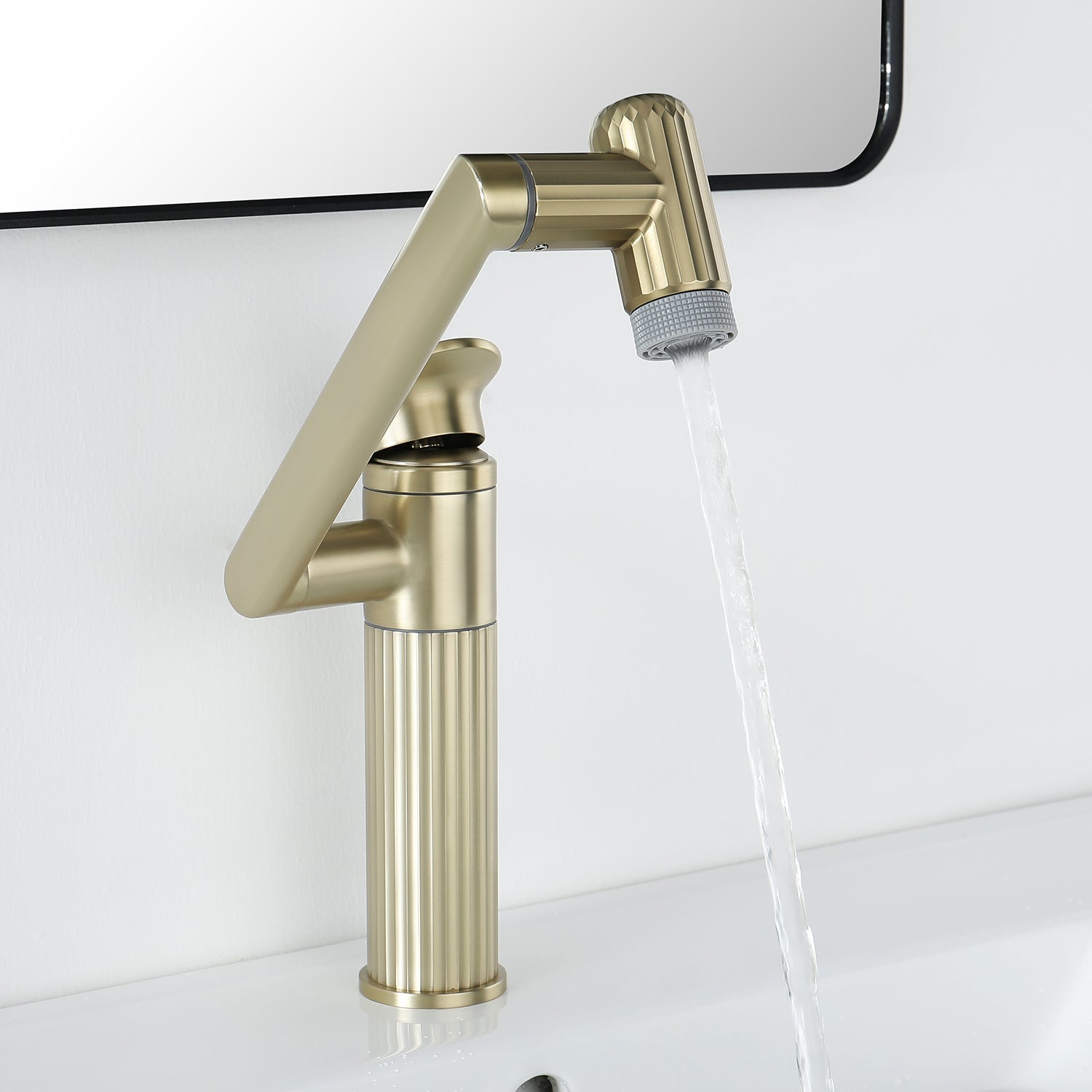 Lefton 360° Rotatable Single - Hole Bathroom Faucet - BF2208 - Bathroom Faucets - Lefton Home