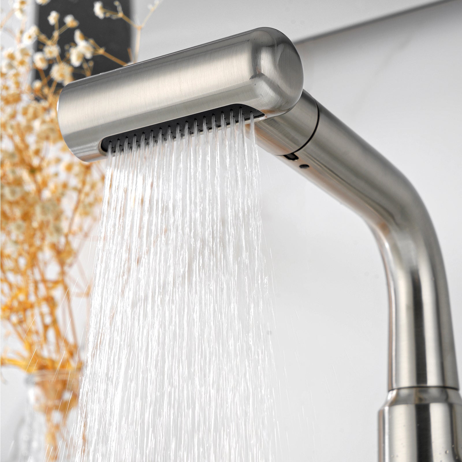 Lefton Single - Hole Waterfall & Pull - Out Liftable Bathroom Faucet - BF2209 - Bathroom Faucets - Lefton Home