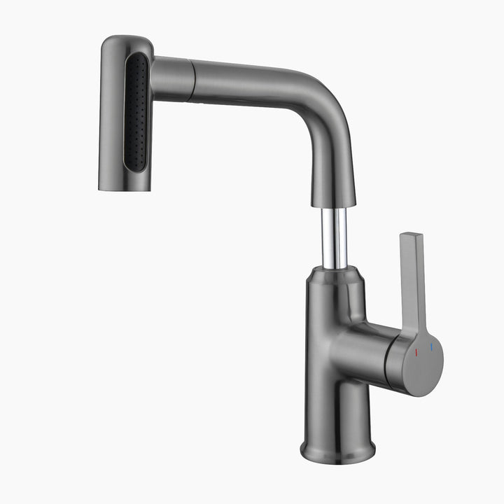 Lefton Single-Hole Waterfall & Pull-Out Liftable Bathroom Faucet-BF2209