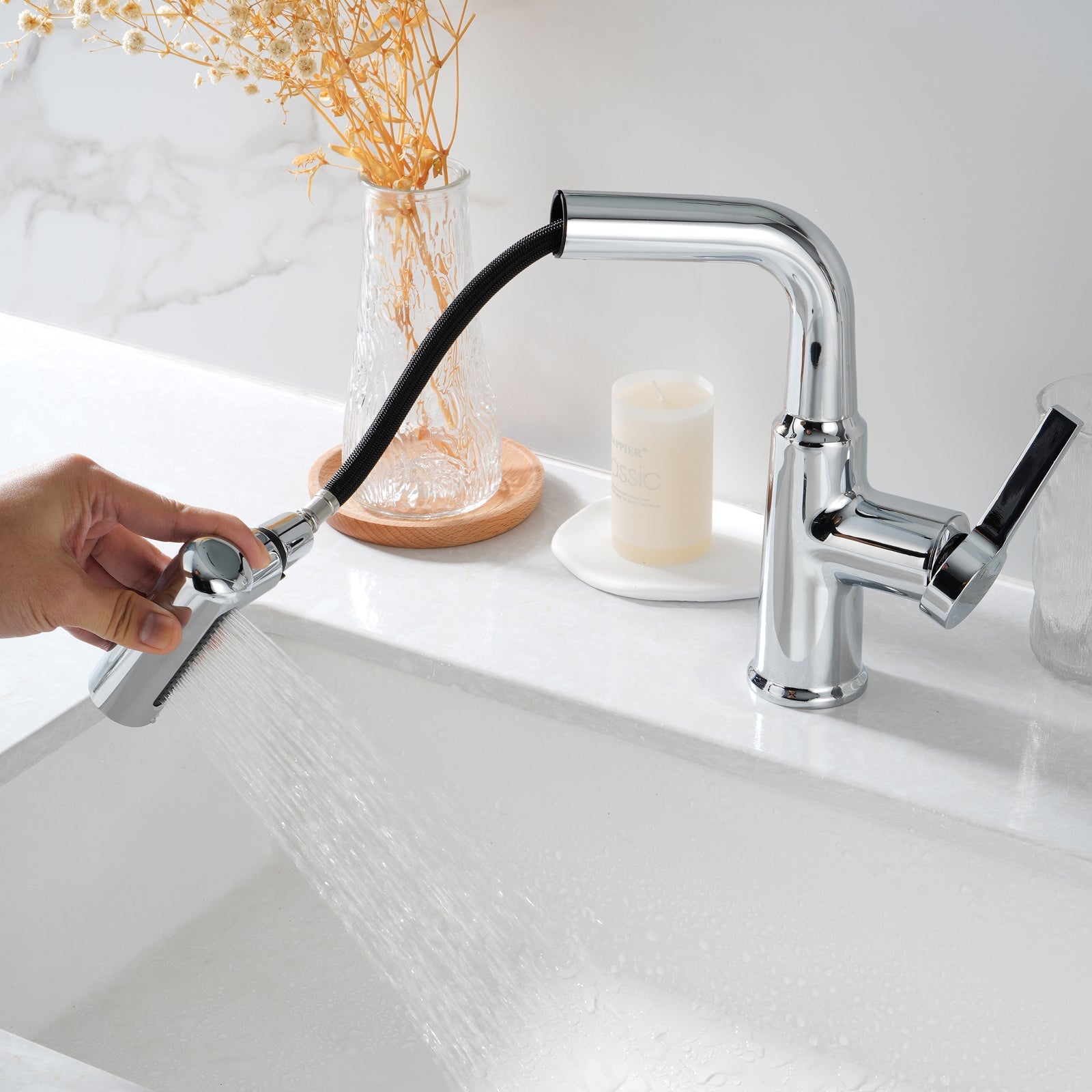 Lefton Single - Hole Waterfall Liftable Bathroom Faucet - BF2209-1