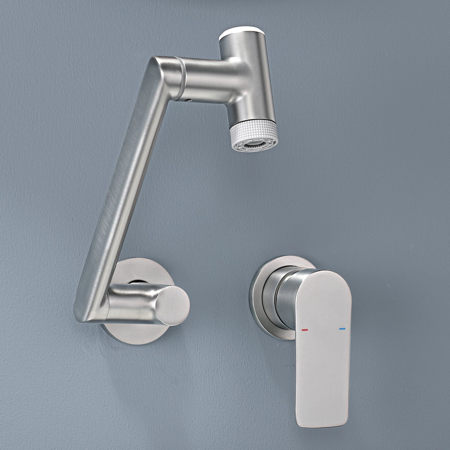 Lefton Single - Handle Wall Mount Bathroom Faucet with Temperature Display - BFWM2401 - Bathroom Faucets - Lefton Home
