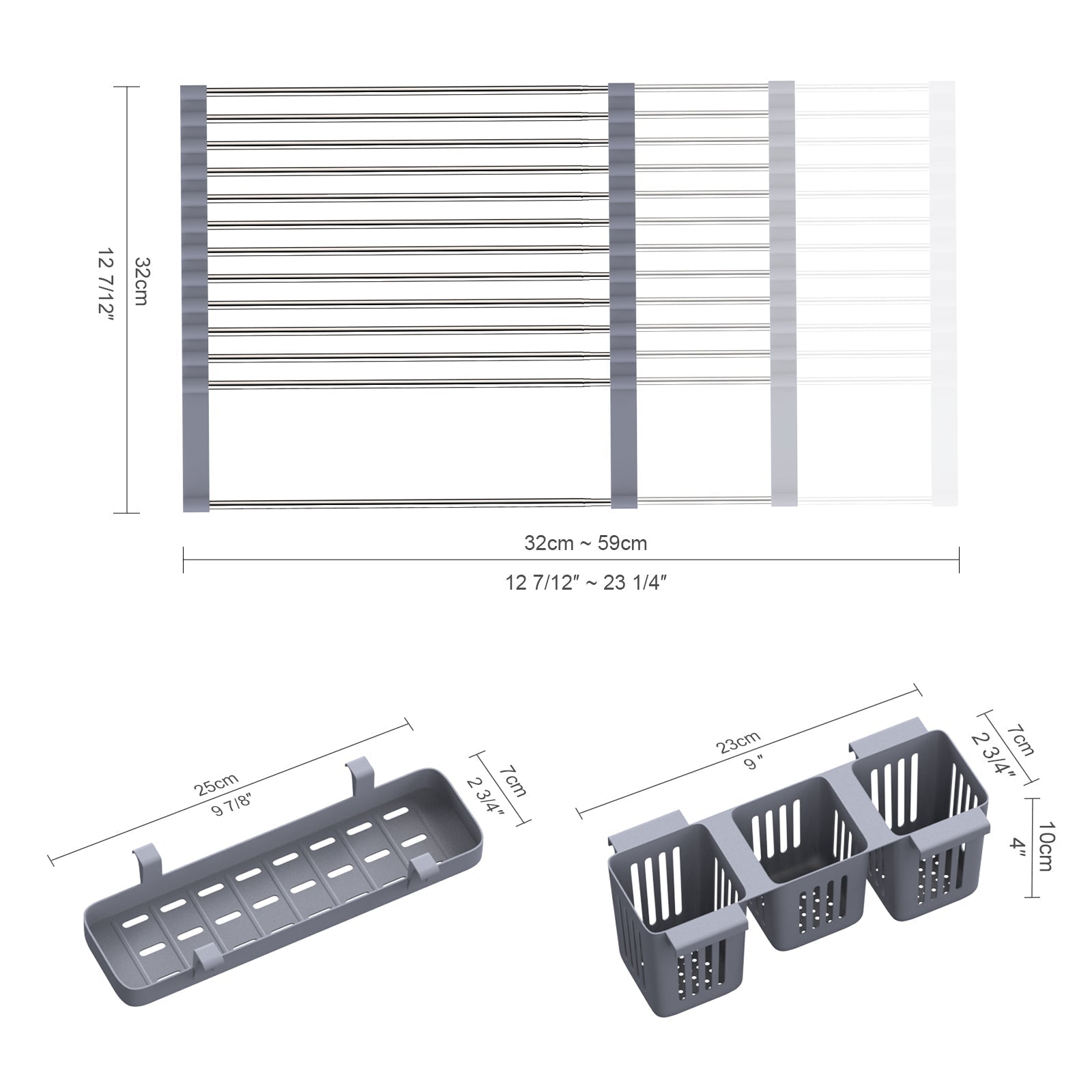 Lefton Expandable Roll Up Dish Drying Rack - DDR2201 – Lefton Home