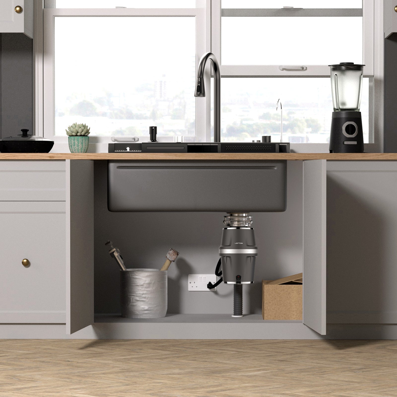 Lefton Workstation Kitchen Sink with 3/4 HP Garbage Disposal – Lefton Home