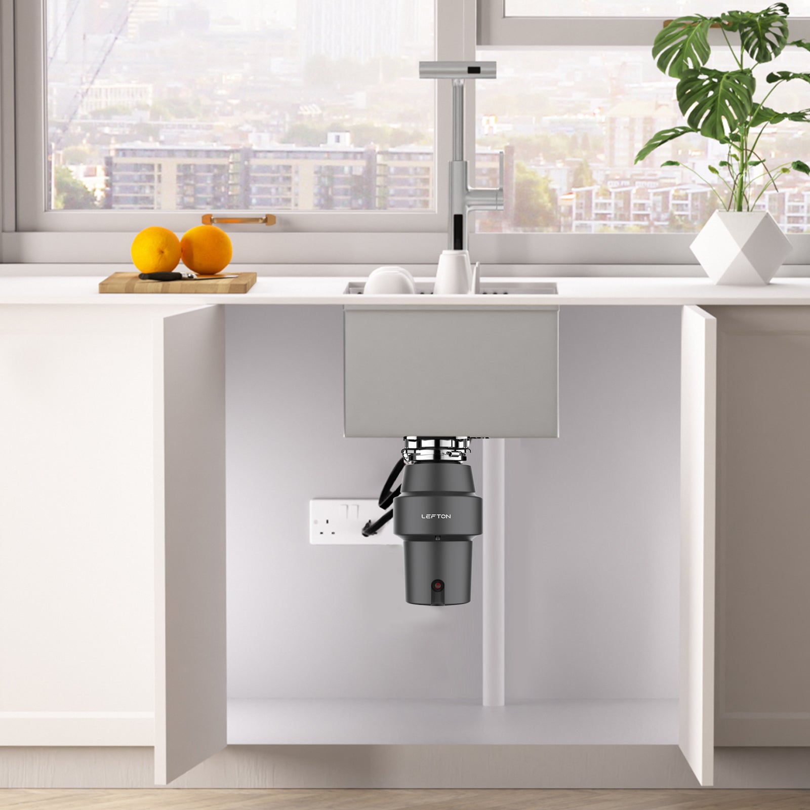 Lefton 17"x17" Undermount Stainless Steel Workstation RV & Kitchen Bar Sink - BS2501 with 1/2 HP Garbage Disposal - LGD - 513 - Kitchen Sinks and Garbage Disposal - Lefton Home