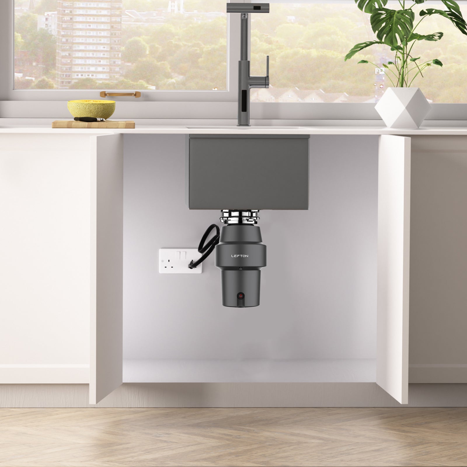 Lefton 17"x17" Undermount Stainless Steel Workstation RV & Kitchen Bar Sink - BS2501 with 1/2 HP Garbage Disposal - LGD - 513 - Kitchen Sinks and Garbage Disposal - Lefton Home