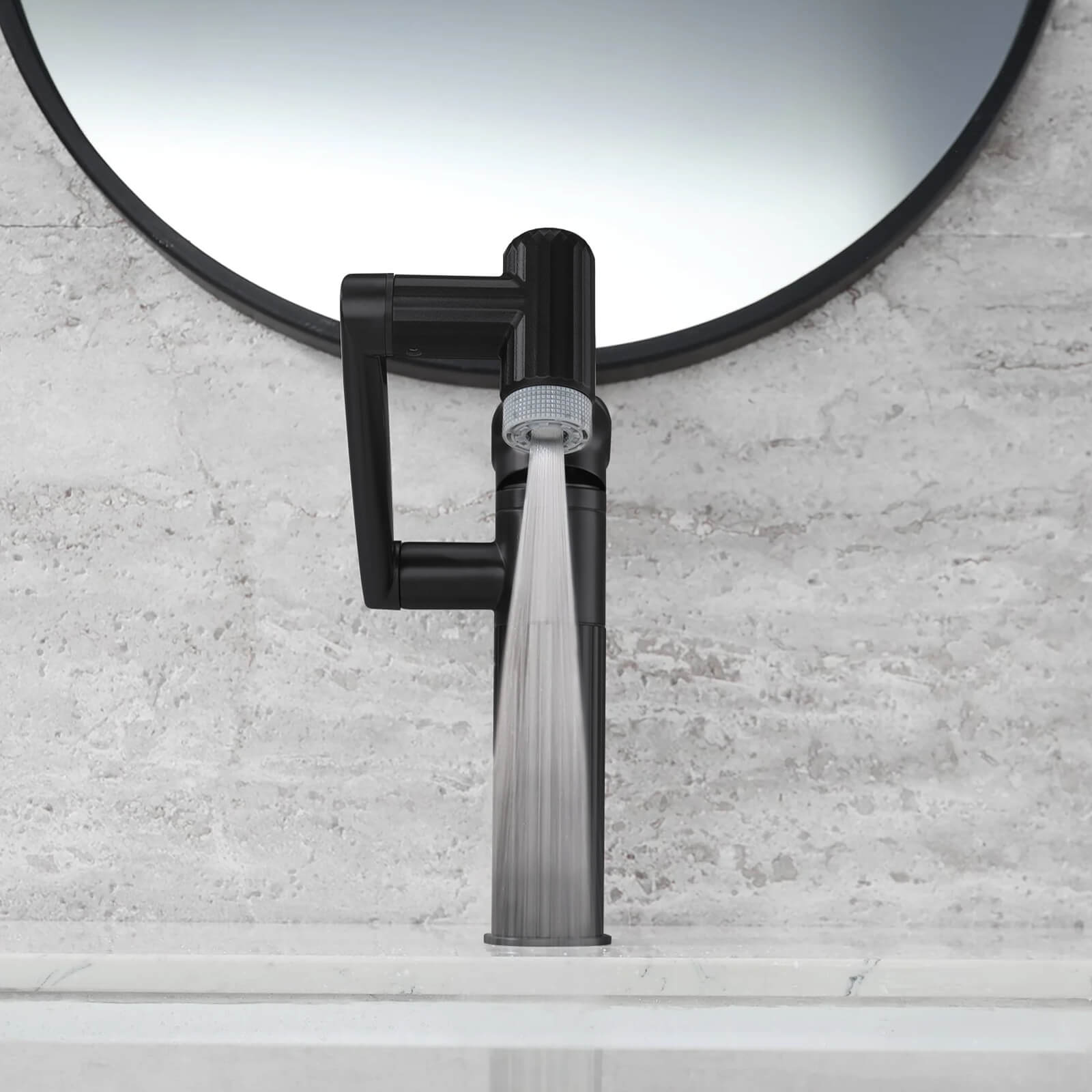 Lefton 360° Rotatable Single - Hole Bathroom Faucet - BF2208 - Bathroom Faucets - Lefton Home