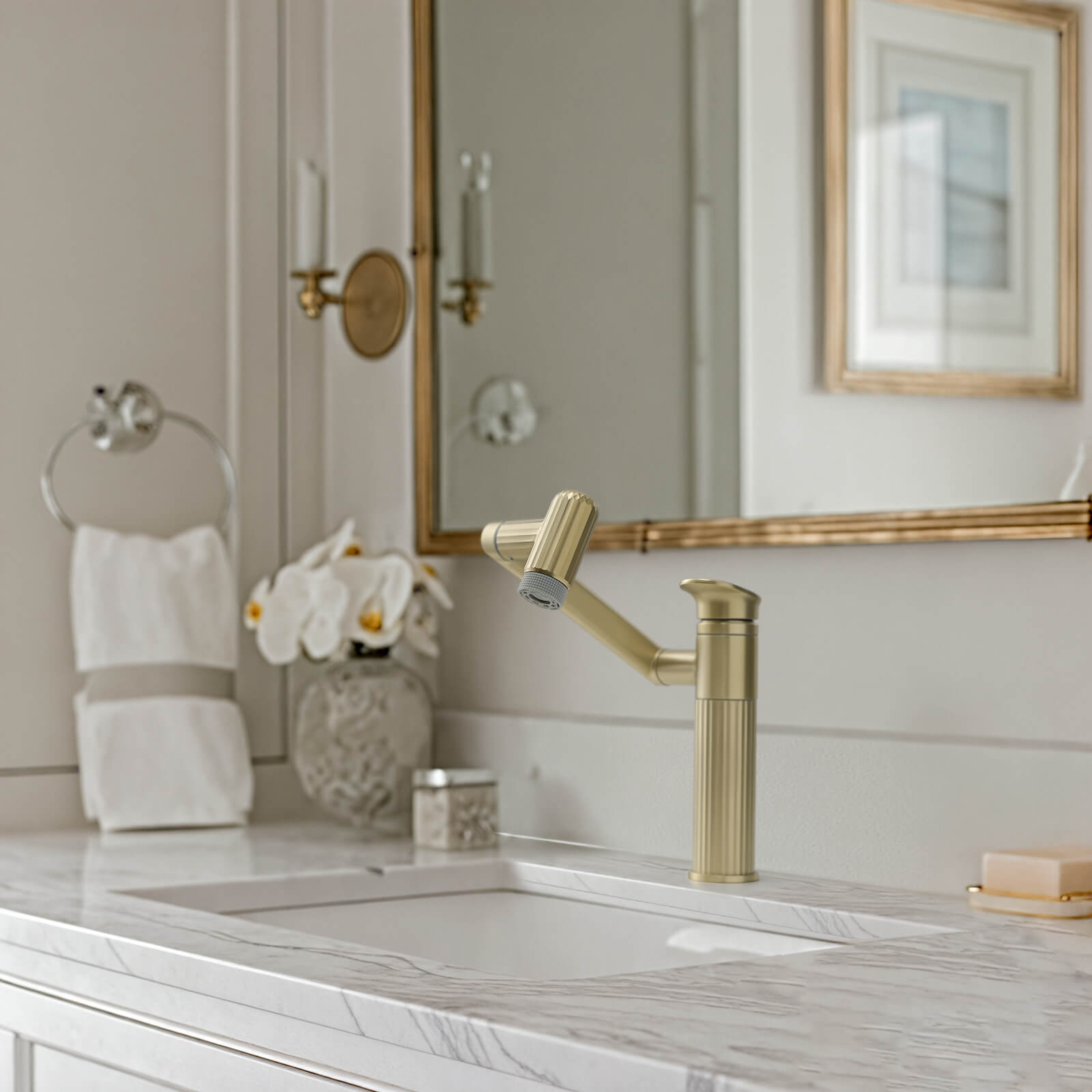 Lefton 360° Rotatable Single - Hole Bathroom Faucet - BF2208 - Bathroom Faucets - Lefton Home