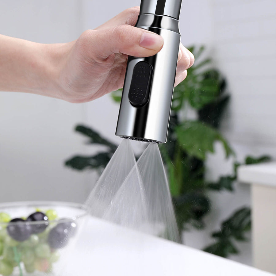 Smart Pull-Out Kitchen Sink Faucet with Temperature Display – Lefton Home