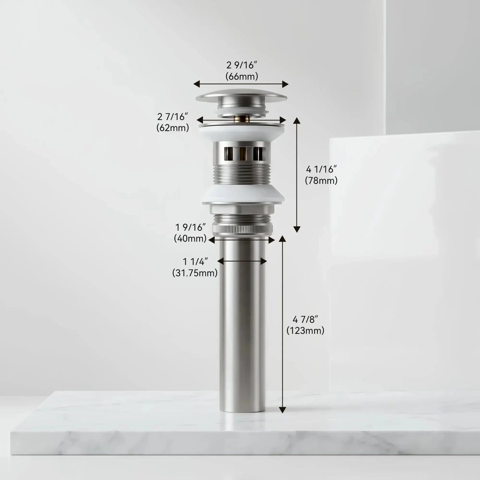 Lefton Bathroom Sink Pop Up Drain Stopper With Overflow-D02 -Bathroom Accessories- Lefton Home