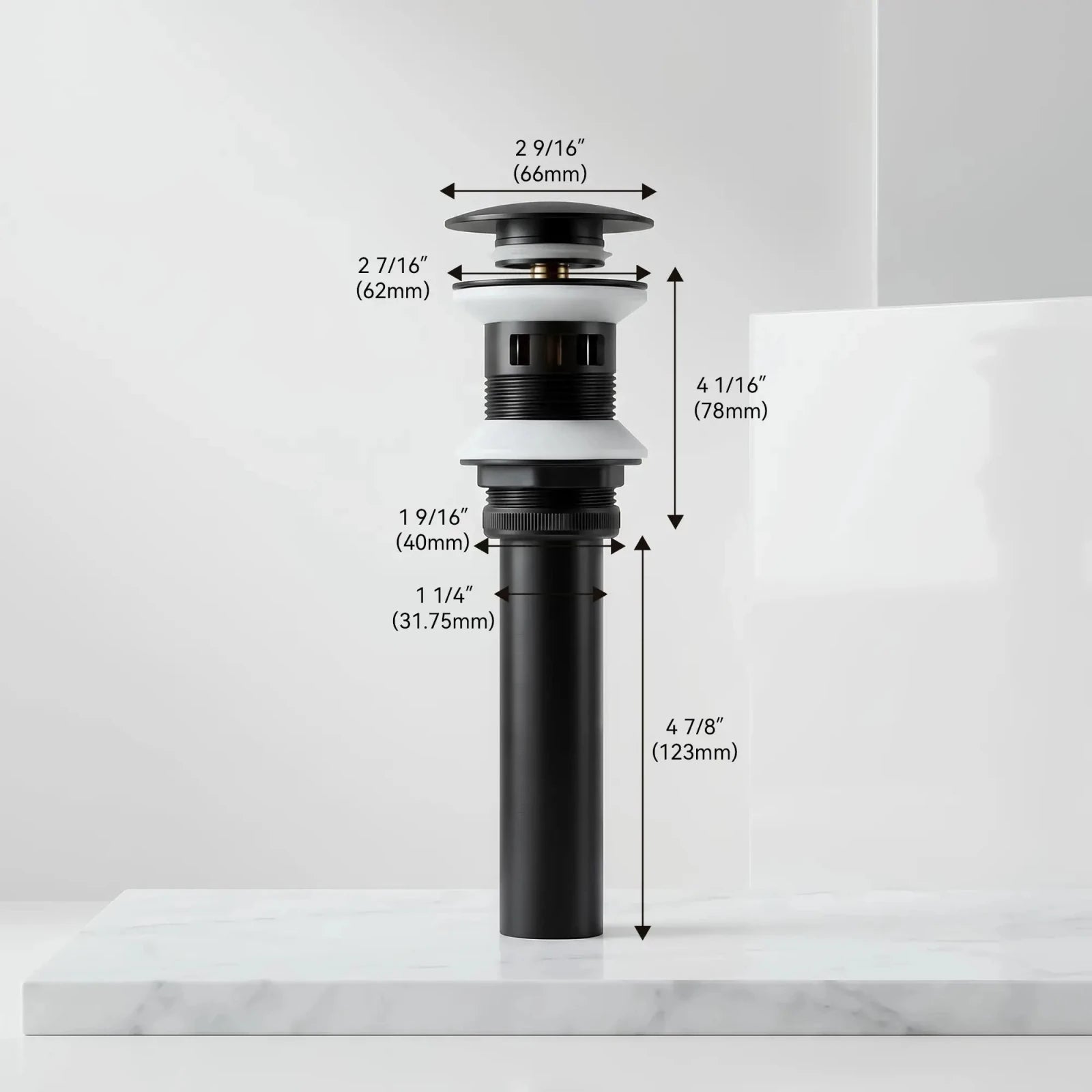Lefton Bathroom Sink Pop Up Drain Stopper With Overflow-D02 -Bathroom Accessories- Lefton Home
