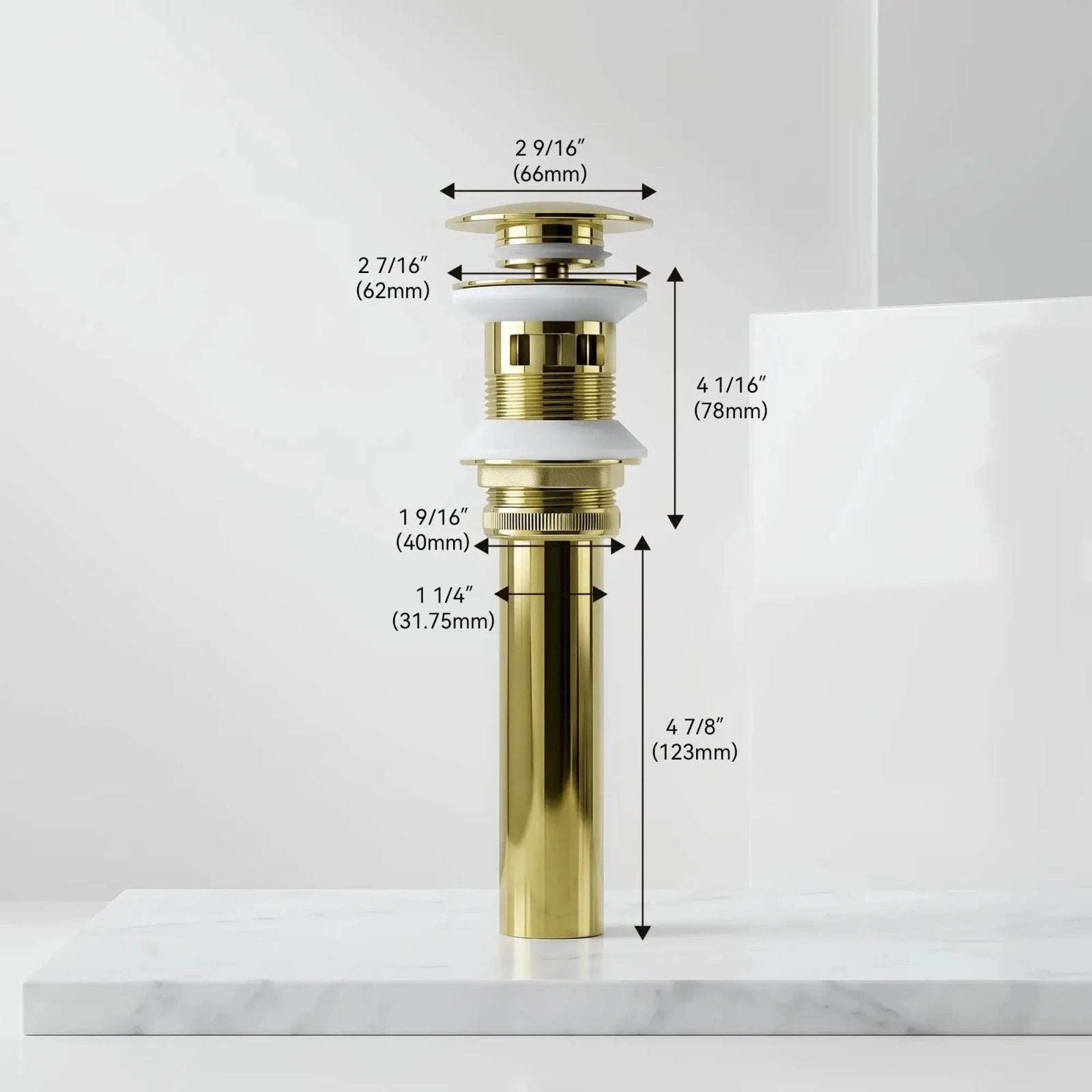 Lefton Bathroom Sink Pop Up Drain Stopper With Overflow-D02 -Bathroom Accessories- Lefton Home