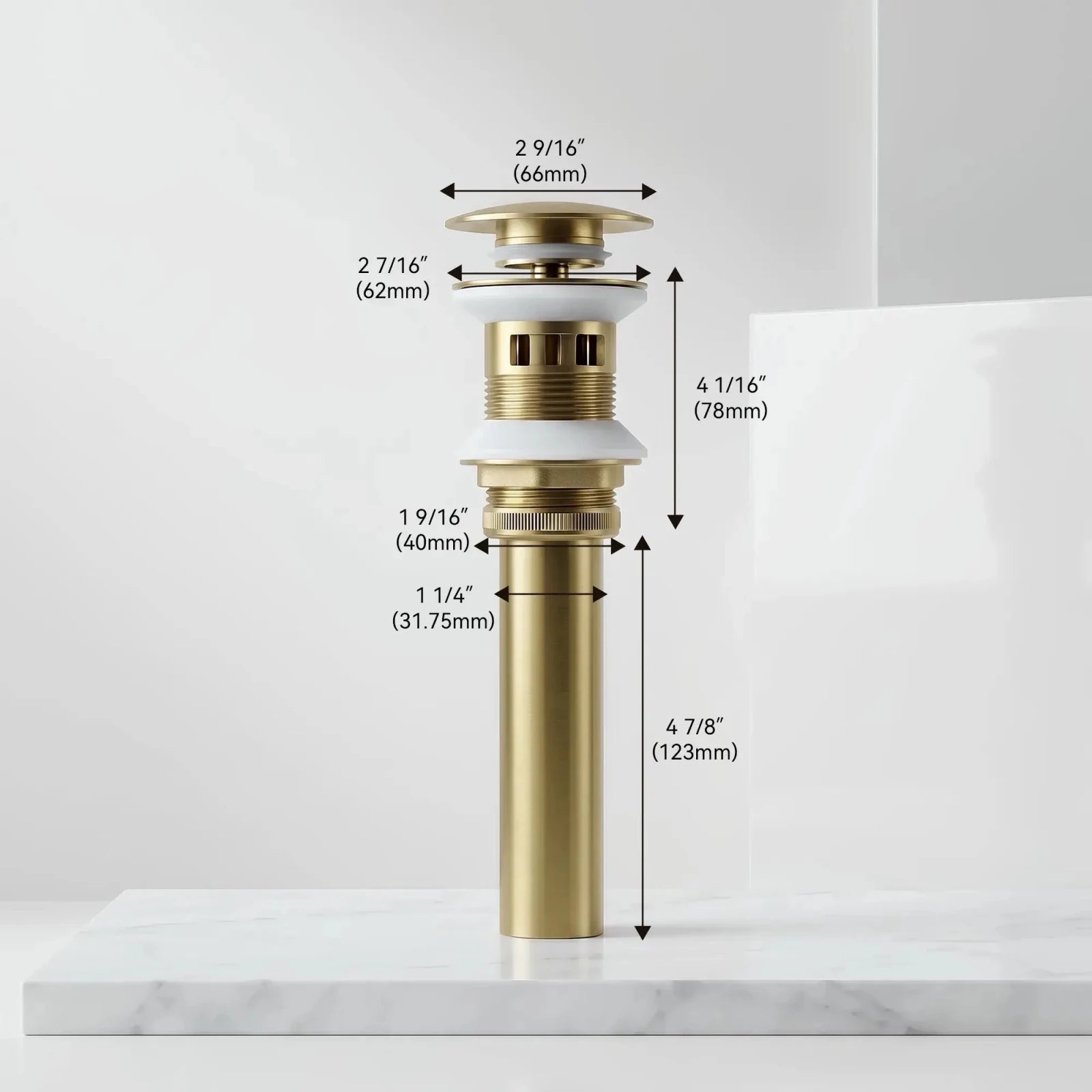 Lefton Bathroom Sink Pop Up Drain Stopper With Overflow-D02 -Bathroom Accessories- Lefton Home