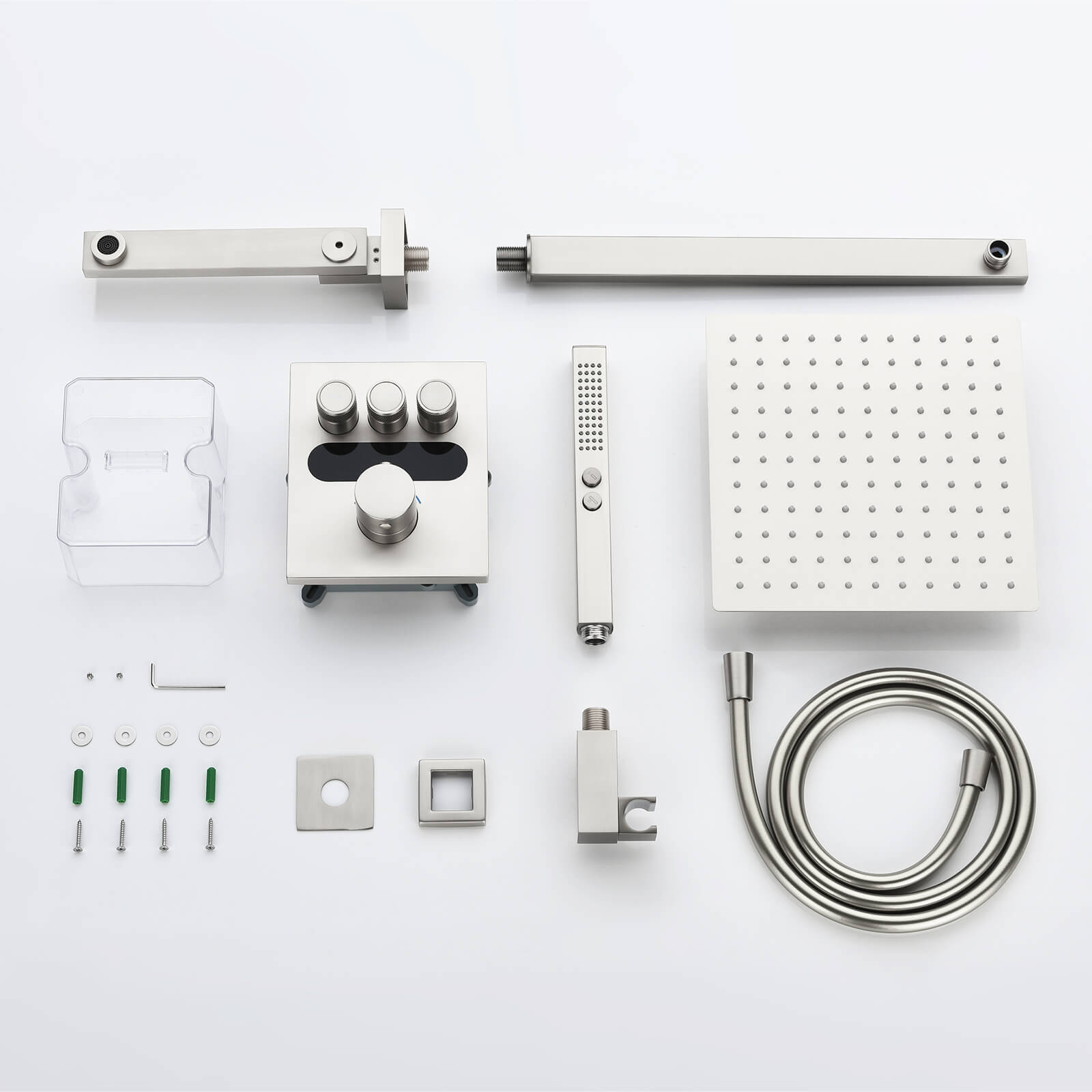 Lefton Concealed Rainfall Thermostatic Shower System with Handheld & Tub Spout and Temperature Display - SSWM2502 - Shower Systems - Lefton Home