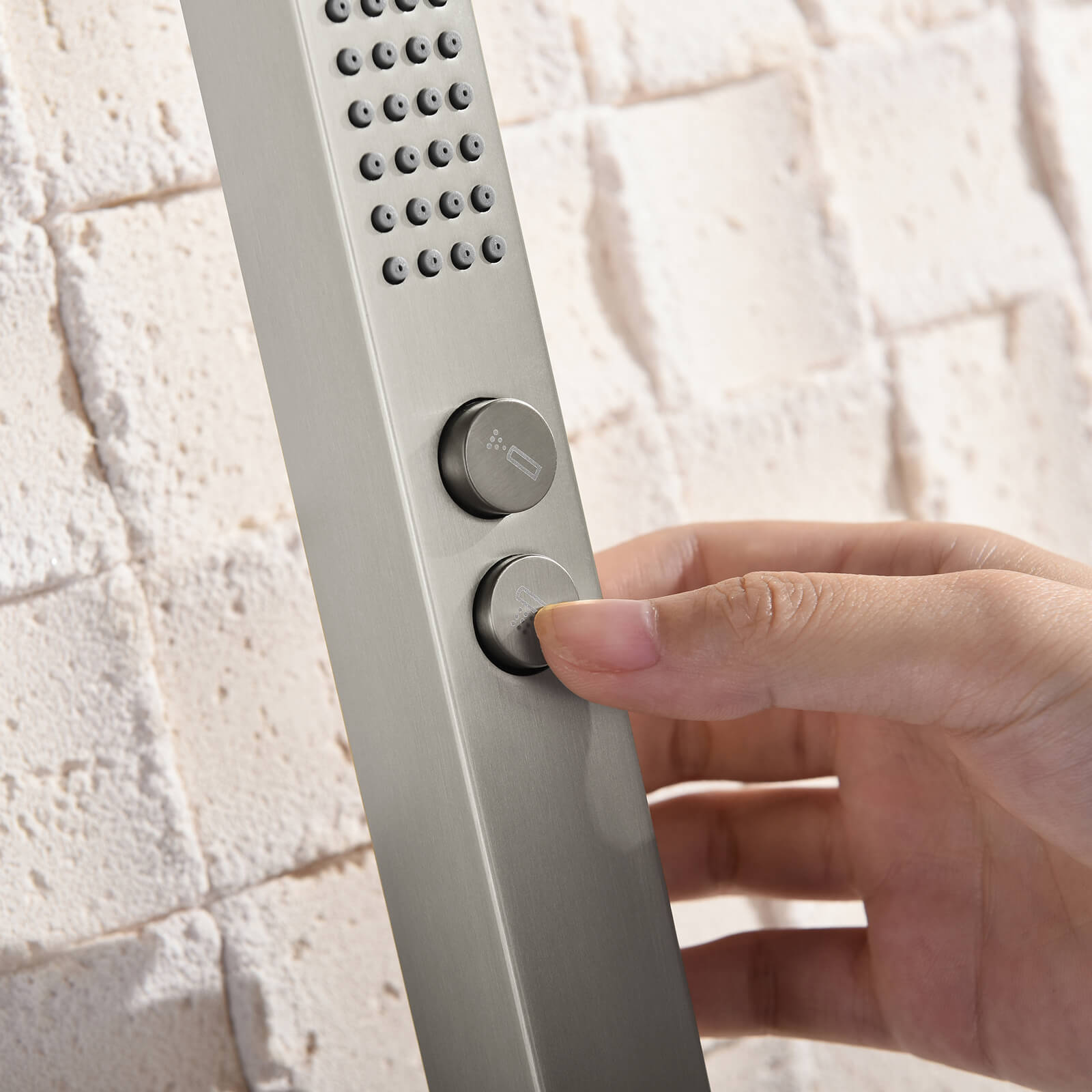 Lefton Concealed Rainfall Thermostatic Shower System with Handheld & Tub Spout and Temperature Display - SSWM2502 - Shower Systems - Lefton Home