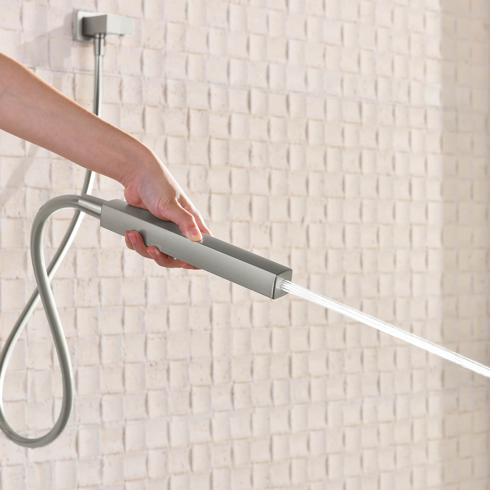 Lefton Concealed Rainfall Thermostatic Shower System with Handheld & Tub Spout and Temperature Display - SSWM2502 - Shower Systems - Lefton Home