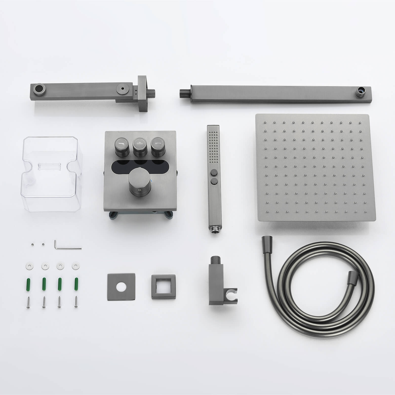 Lefton Concealed Rainfall Thermostatic Shower System with Handheld & Tub Spout and Temperature Display - SSWM2502 - Shower Systems - Lefton Home