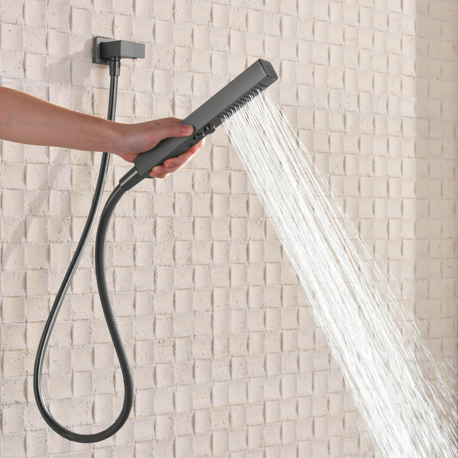 Lefton Concealed Rainfall Thermostatic Shower System with Handheld & Tub Spout and Temperature Display - SSWM2502 - Shower Systems - Lefton Home