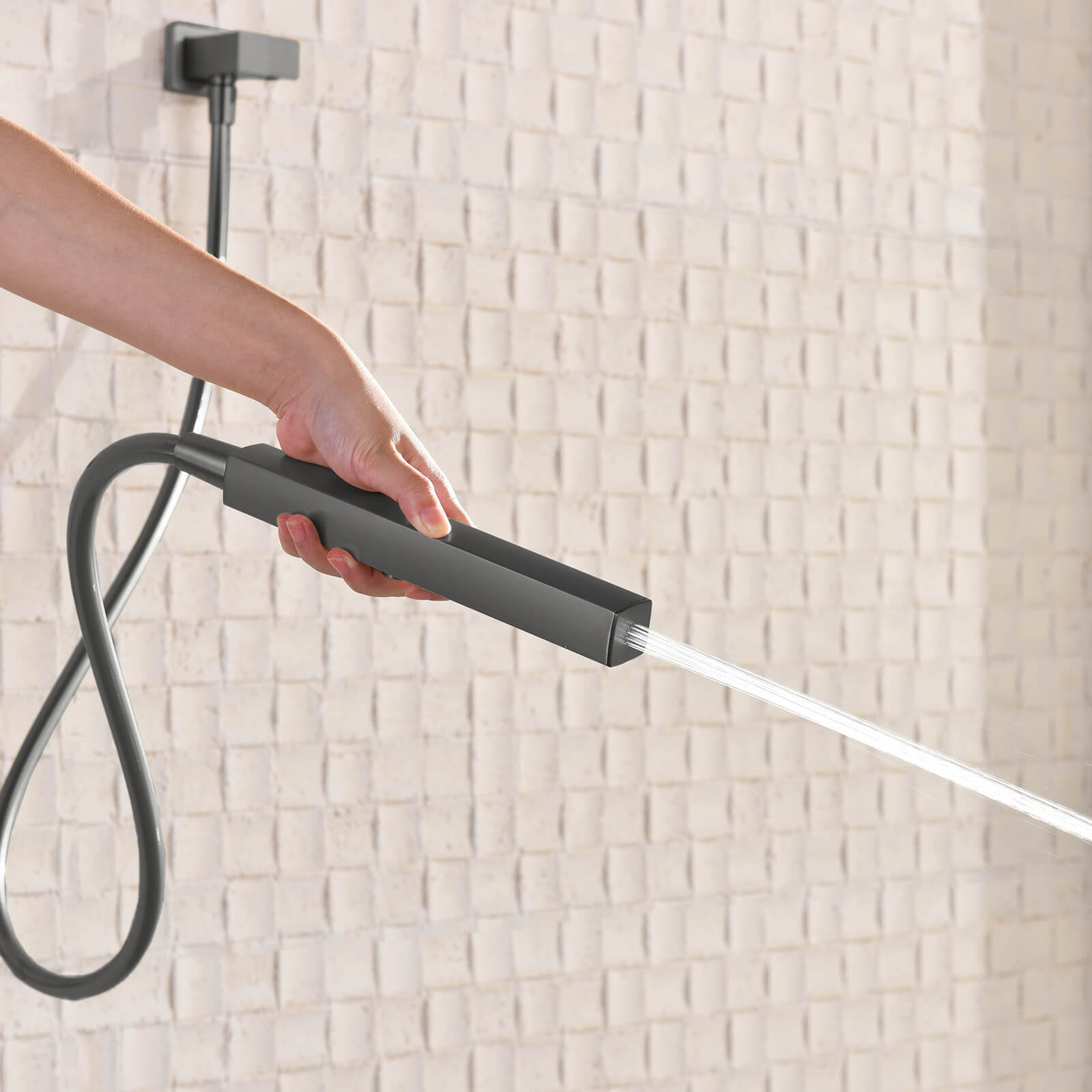 Lefton Concealed Rainfall Thermostatic Shower System with Handheld & Tub Spout and Temperature Display - SSWM2502 - Shower Systems - Lefton Home