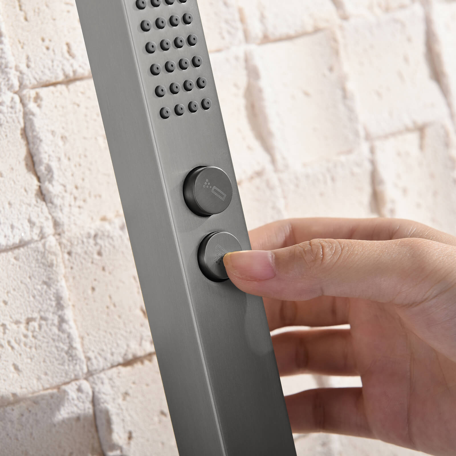 Lefton Concealed Rainfall Thermostatic Shower System with Handheld & Tub Spout and Temperature Display - SSWM2502 - Shower Systems - Lefton Home