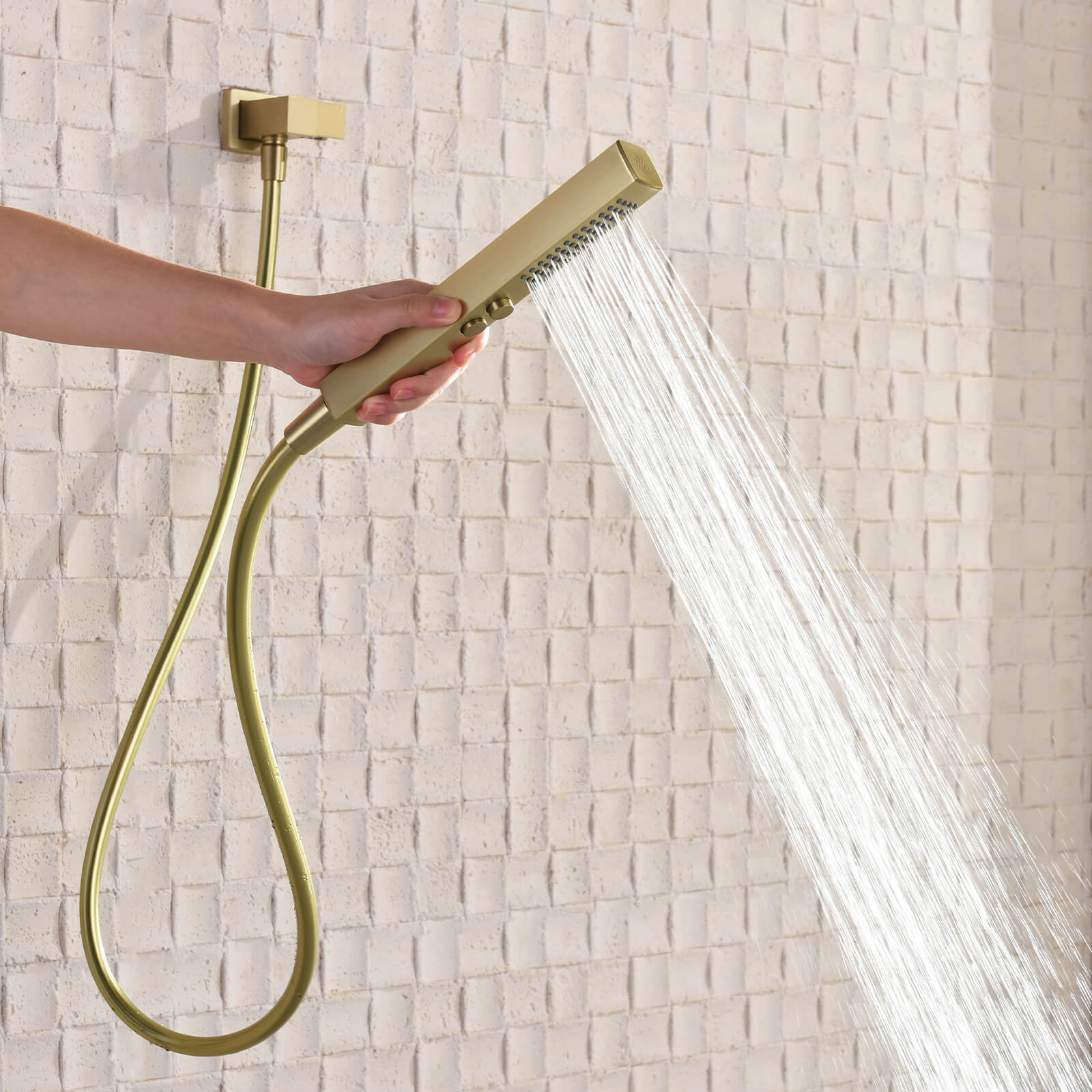 Lefton Concealed Rainfall Thermostatic Shower System with Handheld & Tub Spout and Temperature Display - SSWM2502 - Shower Systems - Lefton Home