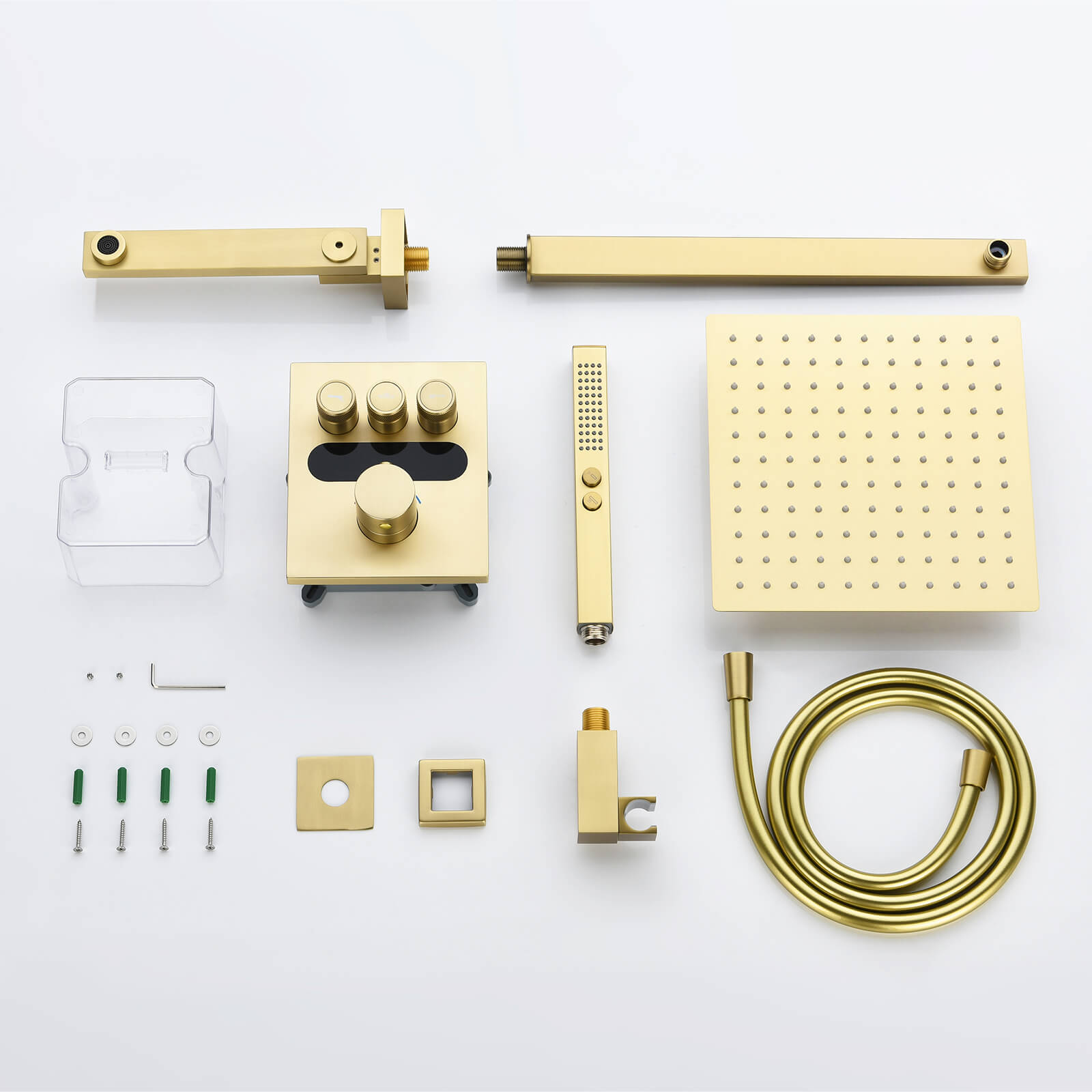 Lefton Concealed Rainfall Thermostatic Shower System with Handheld & Tub Spout and Temperature Display - SSWM2502 - Shower Systems - Lefton Home