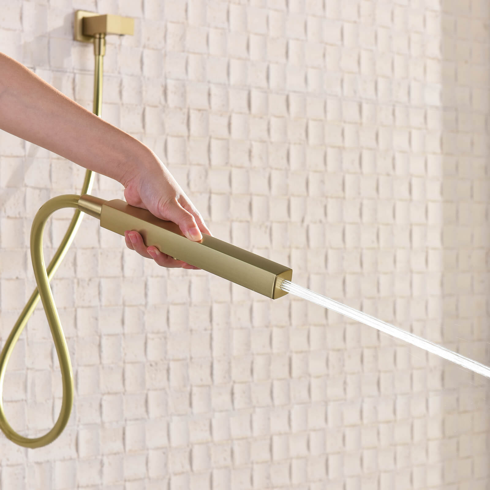 Lefton Concealed Rainfall Thermostatic Shower System with Handheld & Tub Spout and Temperature Display - SSWM2502 - Shower Systems - Lefton Home