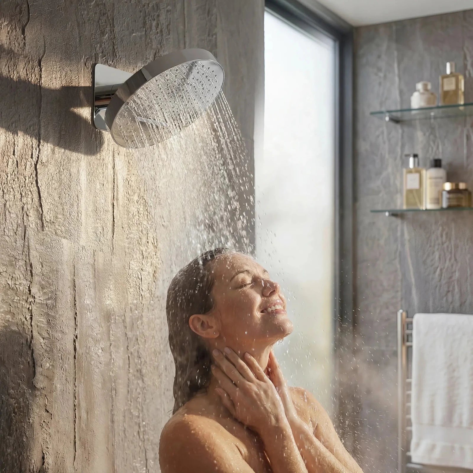 Lefton Concealed Rainfall Thermostatic Shower System with Temperature Display and Hand Shower - SSWM2501 - Shower Systems - Lefton Home