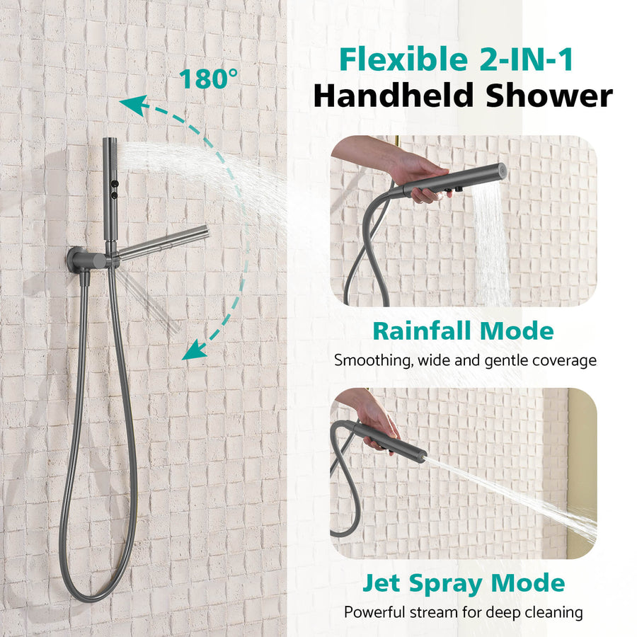Smart Concealed Thermostatic Shower System with Digital Temperature ...