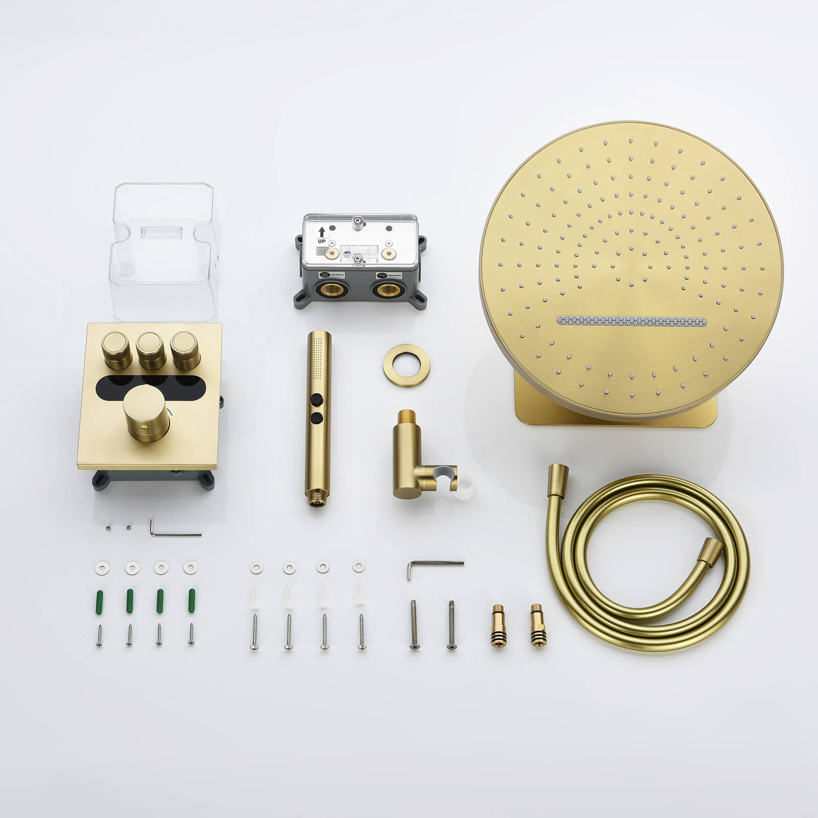 Lefton Concealed Rainfall Thermostatic Shower System with Temperature Display and Hand Shower - SSWM2501 - Shower Systems - Lefton Home