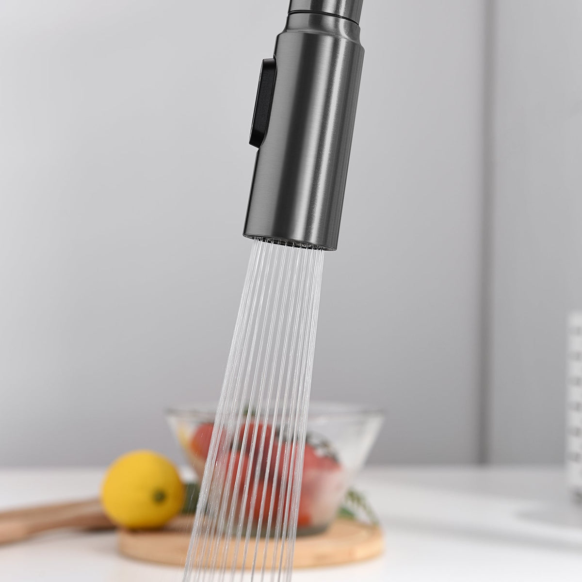 Lefton Modern Pull - Down Kitchen Faucet with Temperature Display - KF2501 - Kitchen Faucets - Lefton Home