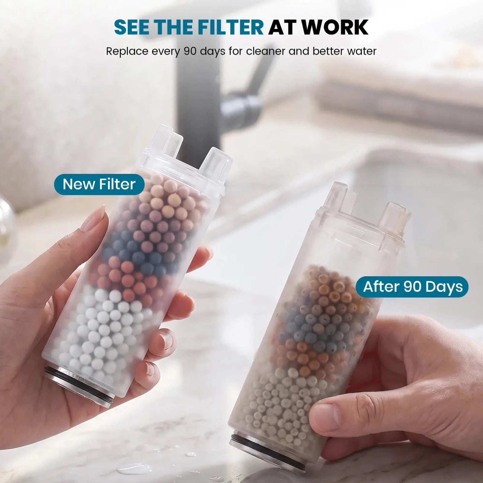 Lefton Replacement Filter for Bathroom Faucet (2 pcs)-BPF01-FT -Bathroom Faucets Filter- Lefton Home