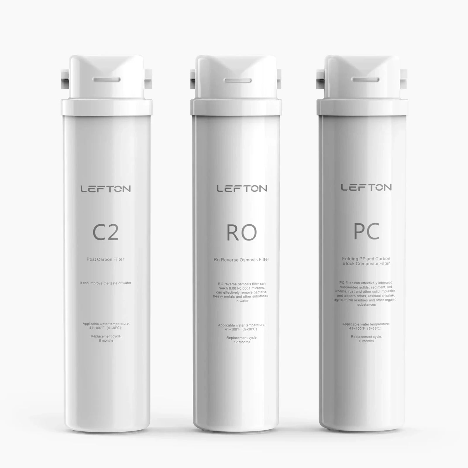 Lefton Replacement Filters for Undersink Reverse Osmosis Water Filtration System - WF02 - RF - Water Filters - Lefton Home