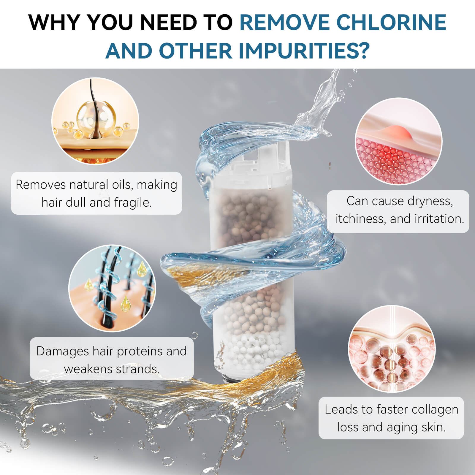 Lefton Single - Hand 1080° Rotating Bathroom Built - in Filter Faucet With Temperature Display - BPF01 - Bathroom Faucets - Lefton Home